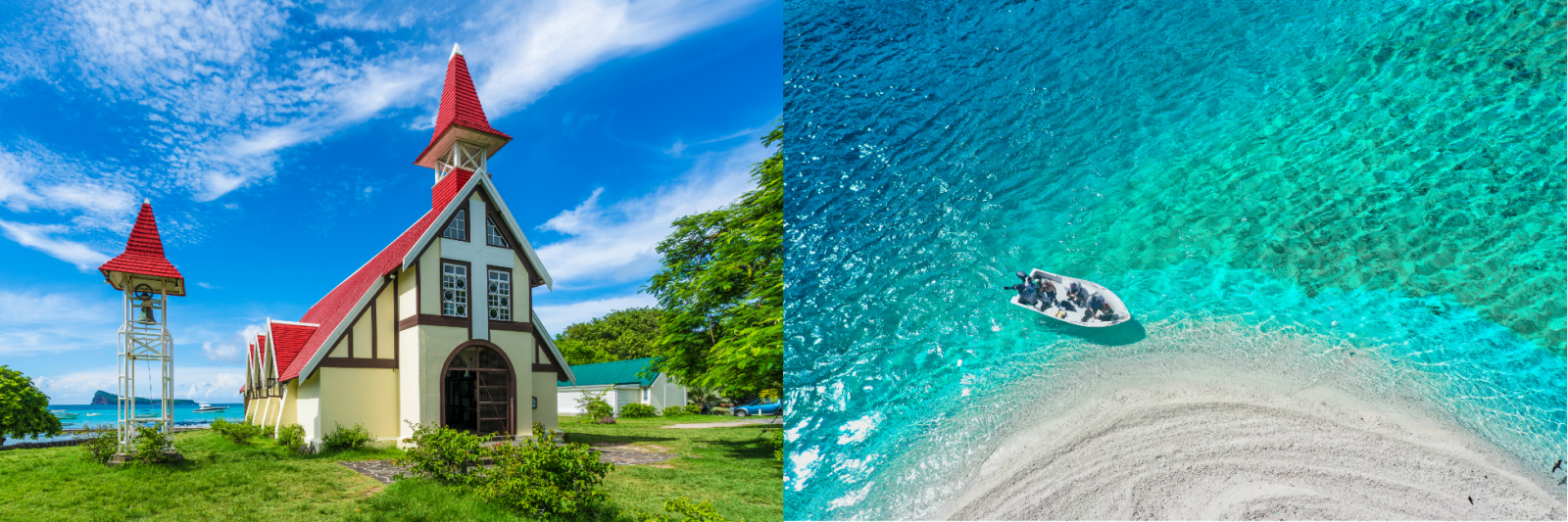 Church & Boat Life in Mauritius