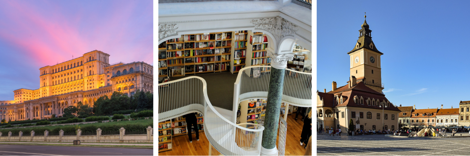 Romania - Palace of the Parliament, Carturesti Carusel & Brasov Town Square